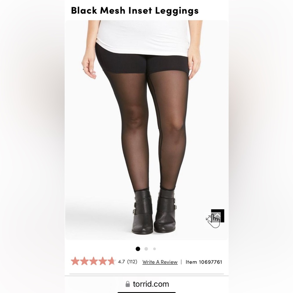Torrid Mesh Leggings sz 2